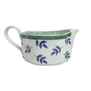 Vintage Villeroy Boch Gravy Boat Switch 3 Country Collection White Blue Germany